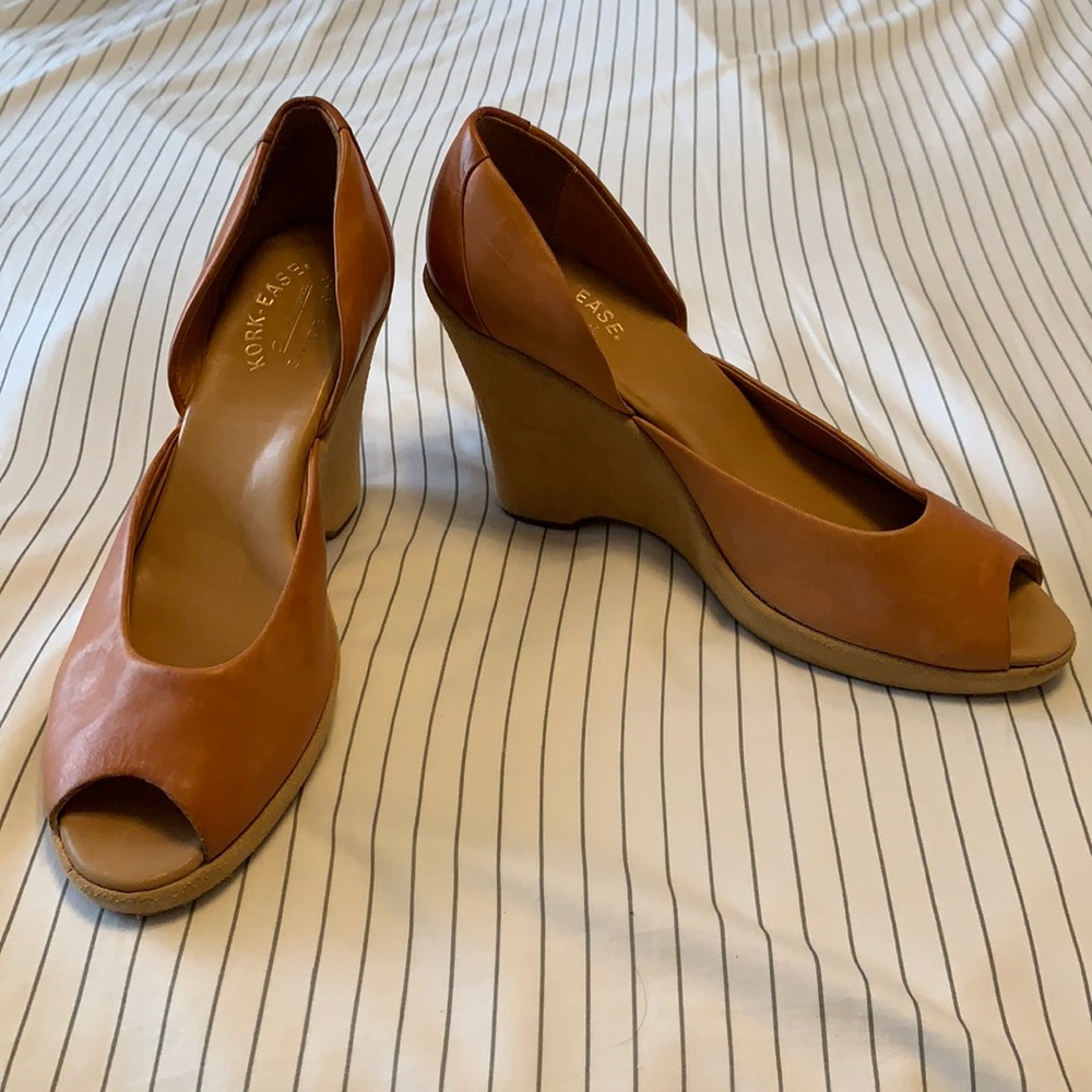 Kork-ease peep toe wedges